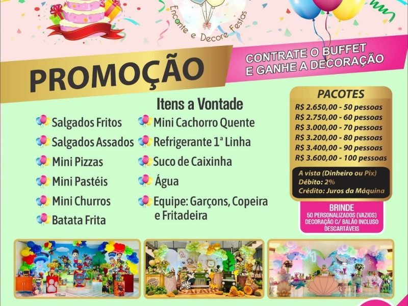 Aniversário infantil, Decoração e buffet em Brasília DF, reserva já a sua.