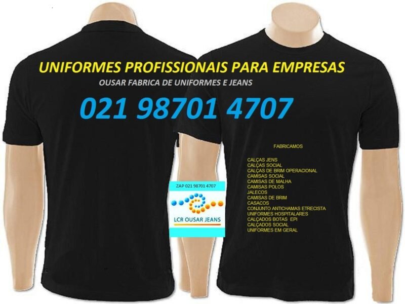 Camisas para Uniformes de Empresas -Confecção Fabrica Fabricante de Camisas para Uniformes de Empresas