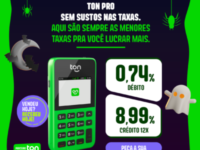 Maquininhas ton Pro com 35% desconto