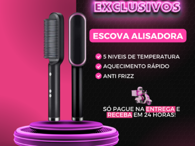 Escova Alisadora 3 em 1