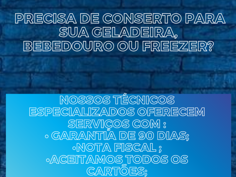 Geladeira, bebedouro ou freezer quebrado? Conserte com acdg refrigeração