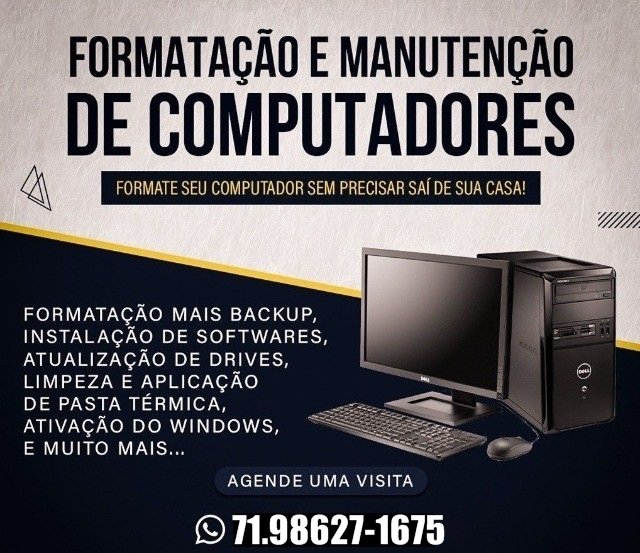 (71)98627-1675Manutenção computadores Salvador ba A Domiclio