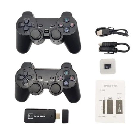 Videogame Stick 10mil 2 Controles Sem Fio Console Portatil Jogos Retro Antigo