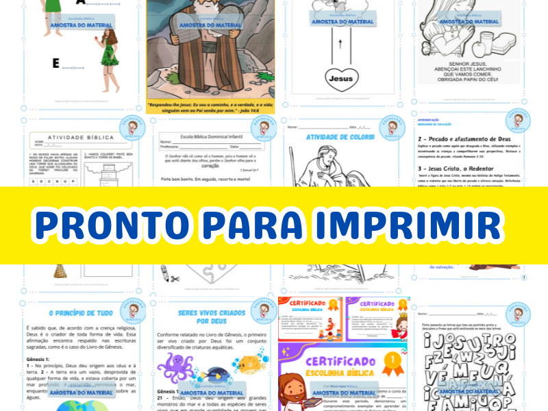 Atividades Bíblicas em Pdf Prontas Para Imprimir