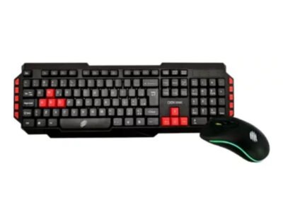 Kit Teclado E Mouse Com Fio Gamer 1000/1600/2400dpi Tm307 Preto Oex