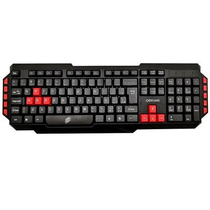 Kit Teclado E Mouse Com Fio Gamer 1000/1600/2400dpi Tm307 Preto Oex