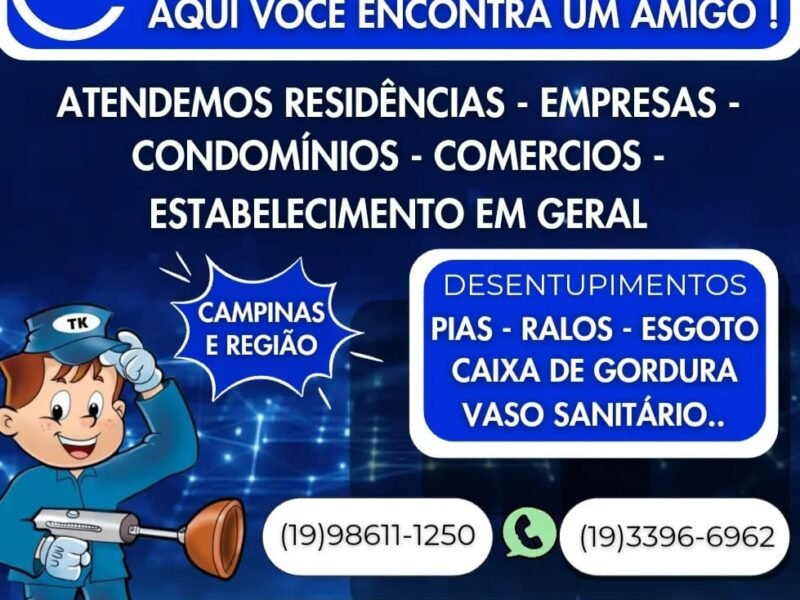 Desentupidora no Jardim Garcia em Campinas (19) 98611-1250 Campinas Desentupidora