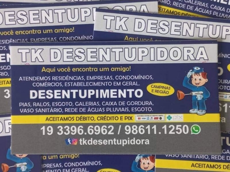 Desentupidora no Jardim Brasil em Campinas Orçamento Grátis (19) 98611-1250