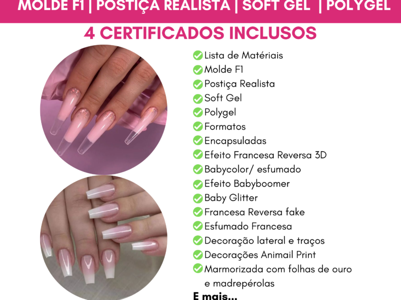 ✨ Torne-se uma especialista em Alongamento de Unhas! ✨ Já pensou em dominar a técnica de alongamento de unhas e transformar isso em uma fonte de renda? Com o Curso Online de Alongamento de Unhas, você aprenderá tudo do zero até o nível profissional!