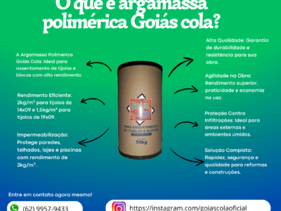 Cola Polimerica Goias Cola para tijolos e blocos