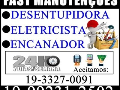 Desentupidora, Eletricista, Encanador no Jardim Proença em Campinas 19-99231-2502