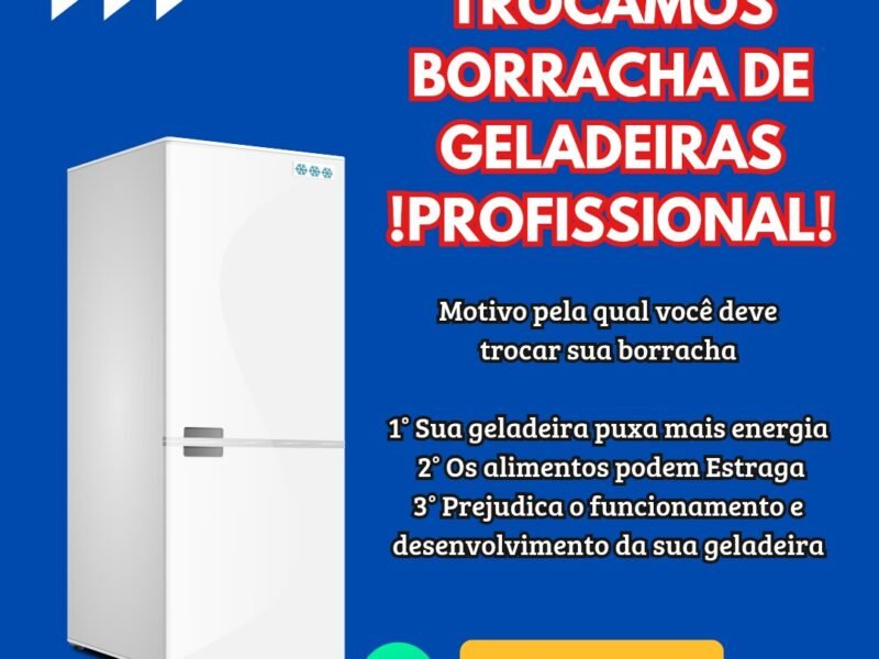 Técnico Trocamos borracha da sua geladeira essencial pra manter alimento instavel