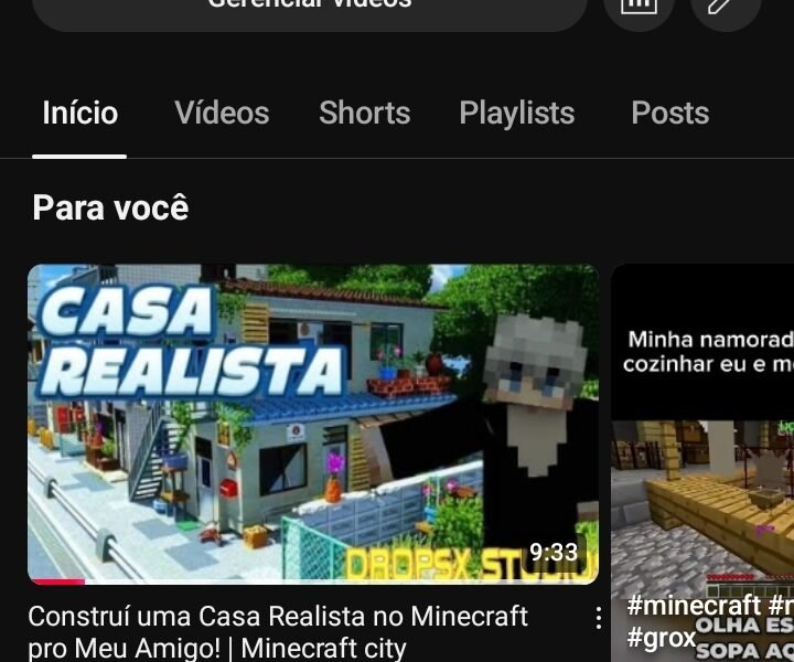 Canal dropsx studios dar uma olhada aí conteúdo de minecraft e animação