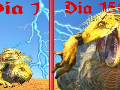 EVOLUIU PARA O GIGANTE JEAT GRAZ! O VERDADEIRO PRINCIPE DOS LAGARTOS CHUTADO PELA MÃE! 100 DIAS ARK