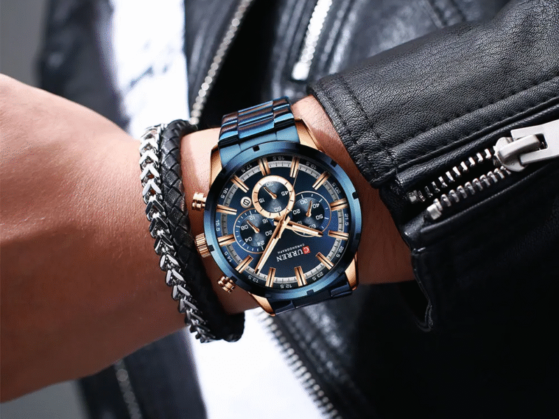 🔹 Relógio Masculino Curren 8355 – Visual Forte, Estilo Inteligente