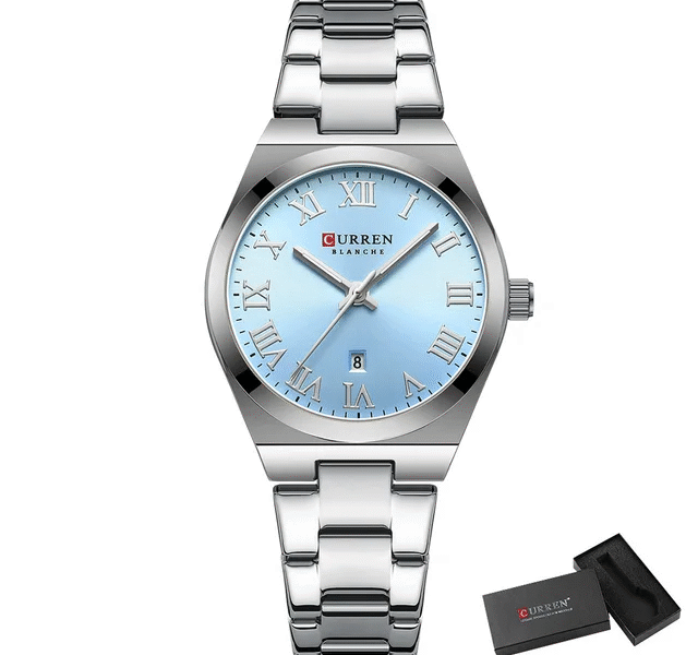 🌸 Relógio Feminino Curren 9095 – Discrição Elegante com Funcionalidade