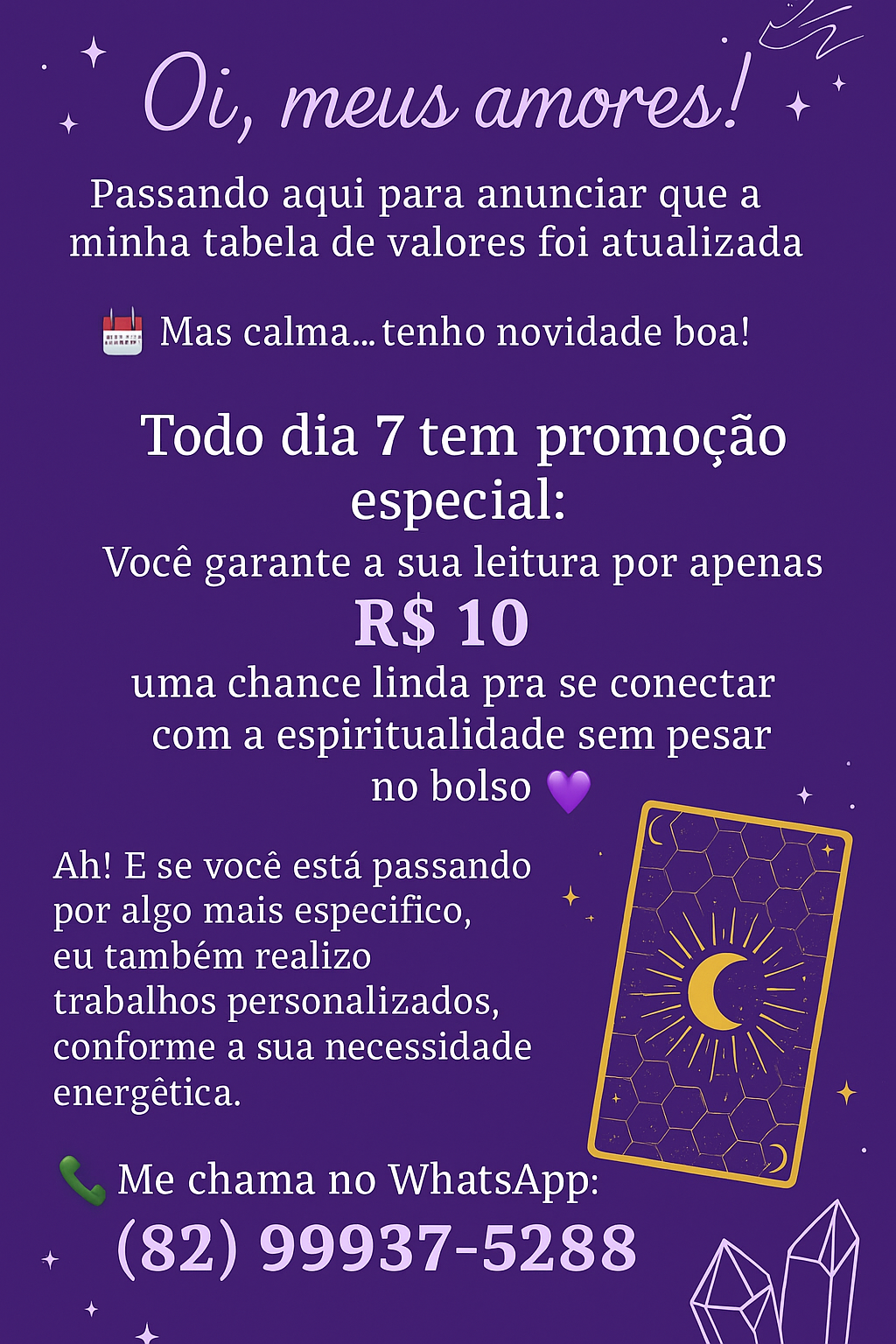 Se você estava esperando aquele sinal do universo pra cuidar da sua energia… ele chegou! 💜