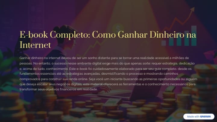 E-book De Como Transformar Sua Vida Com A Internet