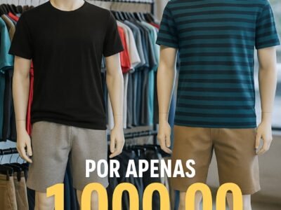 Bermudas e camisetas masculina para brechós