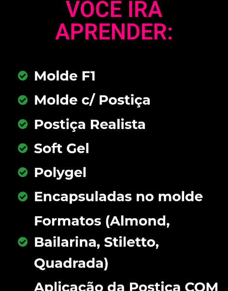 Curso alongamento de unhas