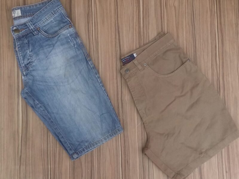 100 Peças de Bermudas e camisetas masculina para brechós