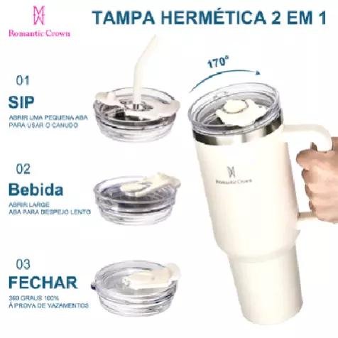 Copo gigante com tapa inox 120ml