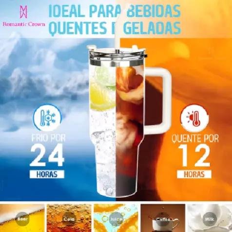 Copo gigante com tapa inox 120ml