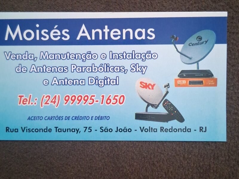 Técnico antenista Moises antenas (24) 99995 1650 Volta Redonda e região
