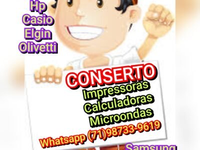 Whatsapp (71)98733-9619.Onde Consertar Impressoras ,Calculadoras em Salvador .