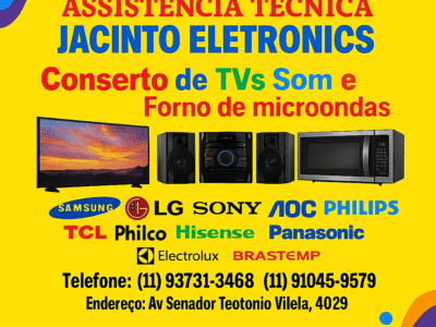 Assistencia técnica samsung lg sony aoc philips tcl philco
