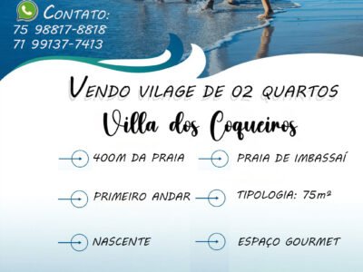 VENDO VILAGE DE 02 QUARTOS Condomínio Villa dos Coqueiros Imbassaí Mata de São João Bahia Brasil