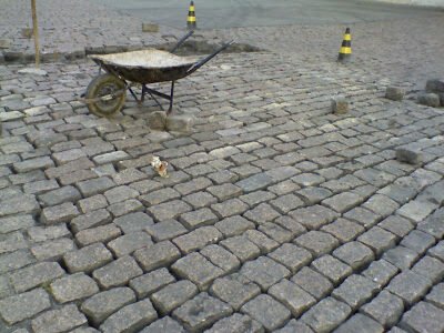 Manutencao de piso intertravado e paralelepipedos