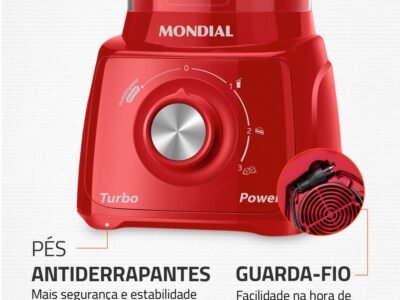 Dê uma olhada em Liquidificador 3 velocidades 550W Turbo Power - L-99-FR - Mondial por R$100,00. Compre na Shopee agora! https://s.shopee.com.br/8fKm89kchp