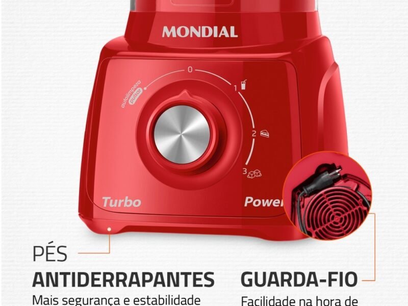 Dê uma olhada em Liquidificador 3 velocidades 550W Turbo Power - L-99-FR - Mondial por R$100,00. Compre na Shopee agora! https://s.shopee.com.br/8fKm89kchp