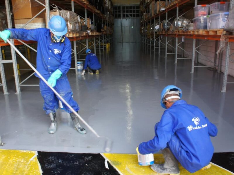 Pintura Epóxi De Piso Industrial Galpões Garagens Quadras